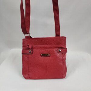 Rosetti Womens Red Crossbody Shoulder Strap Multi Pocket Purse